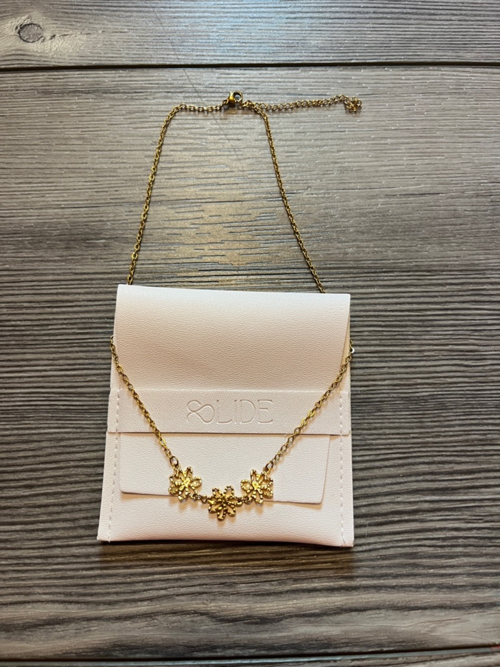 SLIDE Gold-Tone Floral Pendant Necklace
